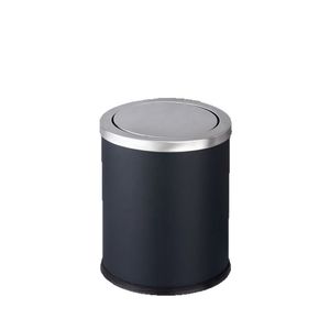 Cubo de basura vertical de acero inoxidable estilo Hong Kong para interiores, para uso en el hogar, hoteles, salas de estar y baños, con tapa abatible, sin tapa. - Product Image 5