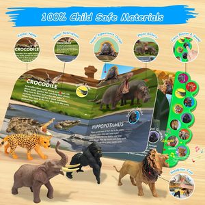 Juguete <span class=keywords><strong>de</strong></span> Animales Salvajes con <span class=keywords><strong>Libro</strong></span> <span class=keywords><strong>de</strong></span> Sonidos, 10 Figuras Realistas <span class=keywords><strong>de</strong></span> Animales <span class=keywords><strong>de</strong></span> <span class=keywords><strong>la</strong></span> <span class=keywords><strong>Selva</strong></span> y <span class=keywords><strong>Libro</strong></span> <span class=keywords><strong>de</strong></span> Vida Silvestre con 10 Botones - Product Image 4