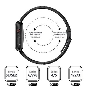 Correa de Reloj de Acero Inoxidable Resistente <span class=keywords><strong>para</strong></span> <span class=keywords><strong>Apple</strong></span> <span class=keywords><strong>Watch</strong></span> Ultra 3 2 <span class=keywords><strong>Series</strong></span> 11 10 9 <span class=keywords><strong>8</strong></span> 7 46mm 49mm, Correa Metálica Plateada <span class=keywords><strong>para</strong></span> Hombre y <span class=keywords><strong>Mujer</strong></span> - Product Image 5