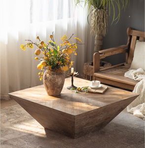 Tavolino da Caffè Moderno Wabi-Sabi in Legno Massello, Piccolo e Silenzioso, Colore Personalizzabile, Durevole per Casa, Appartamento, Hotel - Product Image 4