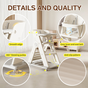 Chaise de salle à manger amovible, pliable et peu encombrante, convertible pour les tout-petits, de 6 mois à 220 lb, portable et facile à utiliser - Product Image 3