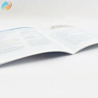 Brochures personnalisées imprimées en offset avec papier d'art de qualité supérieure, reliure agrafée, pelliculage brillant ou mat