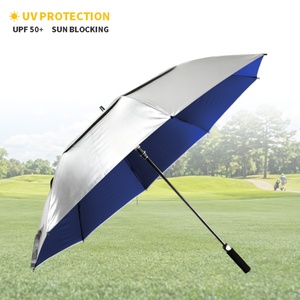 UV 30 Golf <b>Umbrellas</b> UV Protection Large Canopy <b>Windproof</b> 190T Nylon 8 Ribs Fiberglass Frame Auto Open Sun Rain Outdoor Sport - Product Image 1