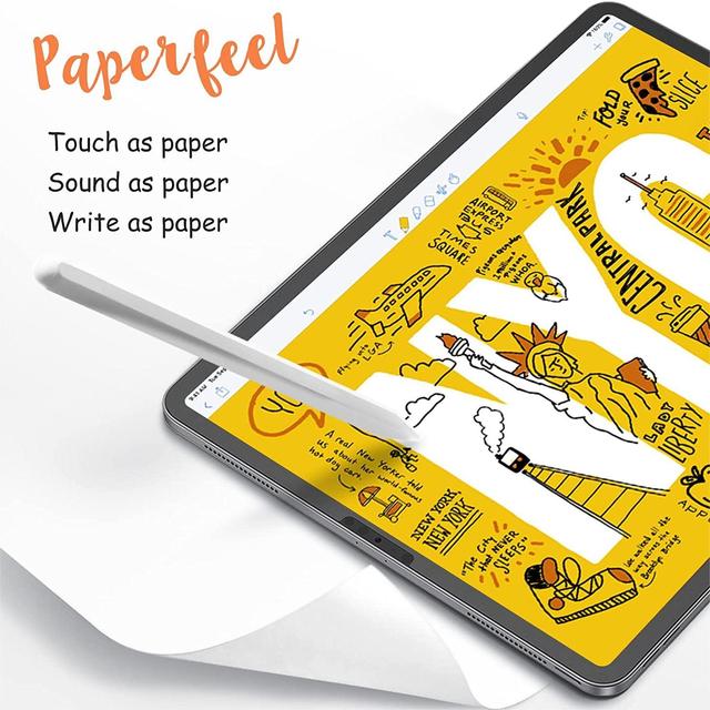 Paperfeel Anti-Glare Screen Protector for iPad Pro 12.9" 11" iPad Air 10.5" 10.2" Anti-Fingerprint Matte Screen Film for Drawing