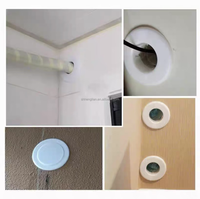Cache-trou décoratif mural en PVC de 63-110 mm avec capuchon surélevé pour conduit de climatisation, fabrication sur mesure