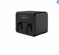Friteuse à air numérique tactile multifonction à double panier indépendant 4L+4L, 2 compartiments
