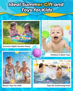 Palloncini <span class=keywords><strong>d</strong></span>'<span class=keywords><strong>acqua</strong></span> autosigillanti magnetici riutilizzabili per bambini di età compresa tra 4 e 8 anni, con riempimento rapido, forniture per feste - Product Image 2