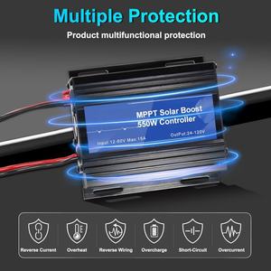 Contrôleur de charge <span class=keywords><strong>solaire</strong></span> MPPT Boost 540W 15A <span class=keywords><strong>pour</strong></span> panneaux solaires 24V 36V 48V 60V 72V, chargeur de scooter et système <span class=keywords><strong>solaire</strong></span> - Product Image 4