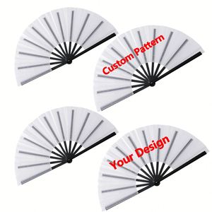 Éventails pliables personnalisables de 13 pouces Clack Sublimation avec son claquement fort pour la danse en ligne - Product Image 1