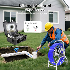 Câmera de inspeção de drenagem de esgoto, 28mm cabeça 9 polegadas tft monitor 60m cabo de inspeção de tubo com localizador de 512hz - Product Image 2
