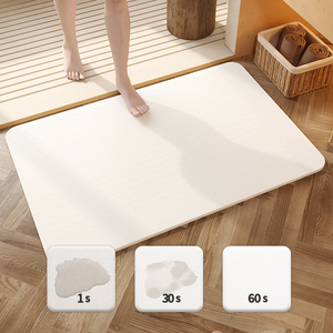 Ensemble <span class=keywords><strong>de</strong></span> <span class=keywords><strong>tapis</strong></span> <span class=keywords><strong>de</strong></span> salle <span class=keywords><strong>de</strong></span> bain Beige antidérapant élevé sang à séchage rapide personnalisé <span class=keywords><strong>fleur</strong></span> pierre diatomite pierre <span class=keywords><strong>tapis</strong></span> <span class=keywords><strong>de</strong></span> bain motif rayé antidérapant - Product Image 6
