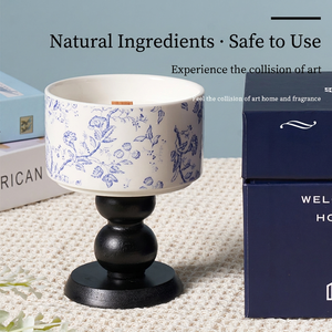 Bougie parfumée en porcelaine de luxe LANJO, bougie diffuseur d'arômes unique, décoration élégante pour la maison, cadeau pour les fêtes - Product Image 2