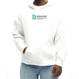 Pull à capuche d'hiver pour hommes en polyester/coton 330 g/m² en molleton, design vierge, impression numérique, séchage rapide, logo frontal, coupe classique, vente en gros - Product Image 1