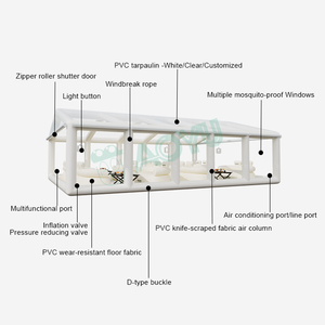 Carpa Inflable Blanca AOYU con Impresión UV, Sensor <span class=keywords><strong>PIR</strong></span>, Panel de Luz LED, PVC Impermeable, Ignífuga, para las Cuatro Estaciones, para Navidad - Product Image 2