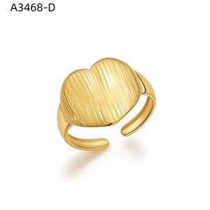 Anillo de cóctel con forma de corazón Amy Amy, chapado en plata 925, para mujer, regalo, joyería, estilo moderno, uso diario - Product Image 2
