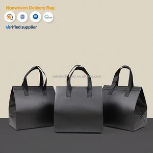 <b>Custom</b> Logo Recyclable Non-Woven Thermal Insulated Cooler Bag for Outdoor Takeaway Food Cake Chocolate & Drinks - Product Image 1