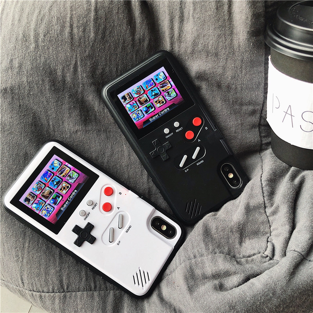 36 Kinds Classic Game Colorful Screen Retro Gameboy Phone Case for Iphone 7 8 Plus Se X Xs Xr Handheld Game Consoles Phone Case