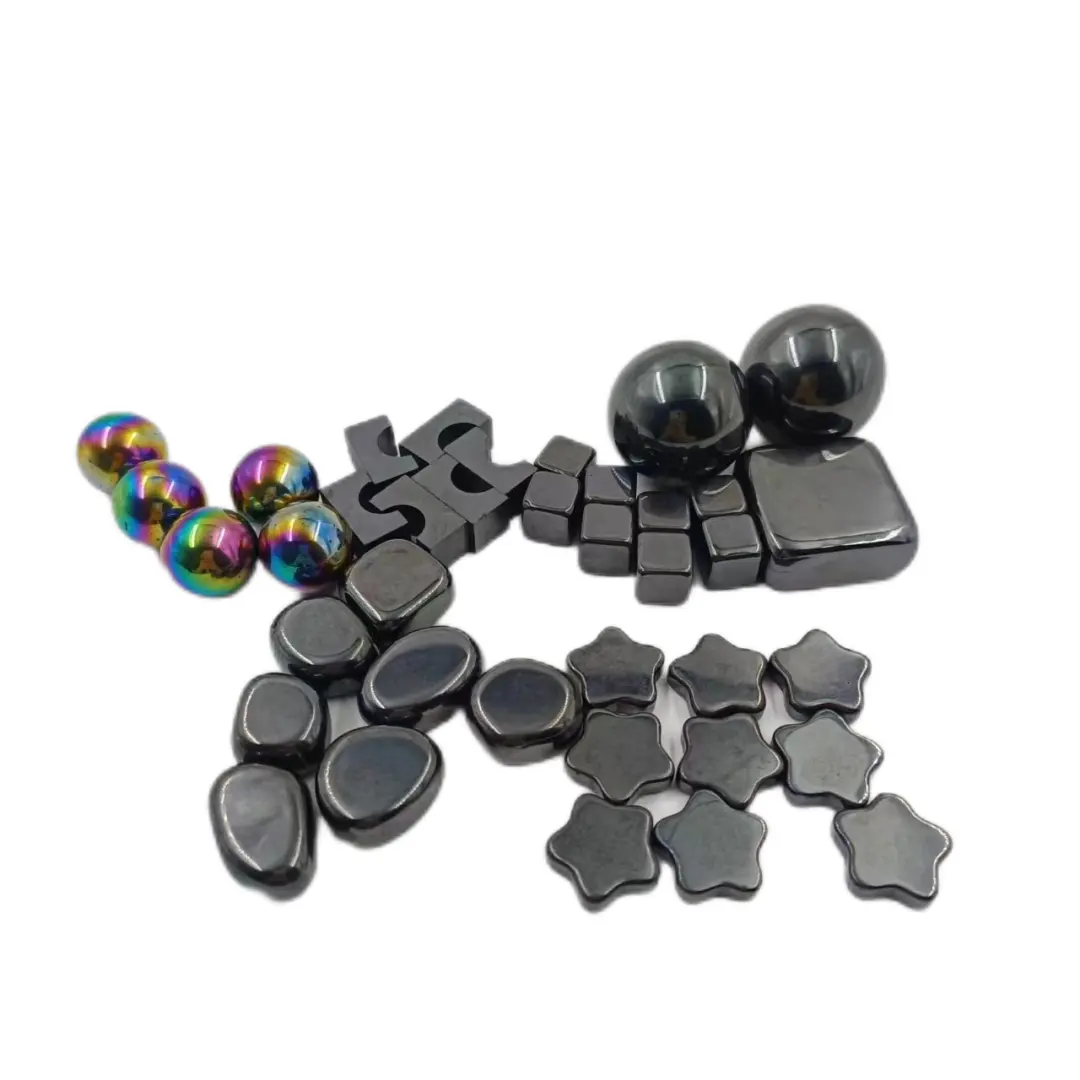 Muestra gratis imán de ferrita Spoonstone colorido negro descompresión rompecabezas magnético juguete pulido imán Irregular
