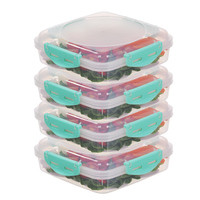 Boîte de rangement et d'emballage de sandwich de poulet frit en silicone sans Bpa boîte à déjeuner de sandwich en plastique à emporter