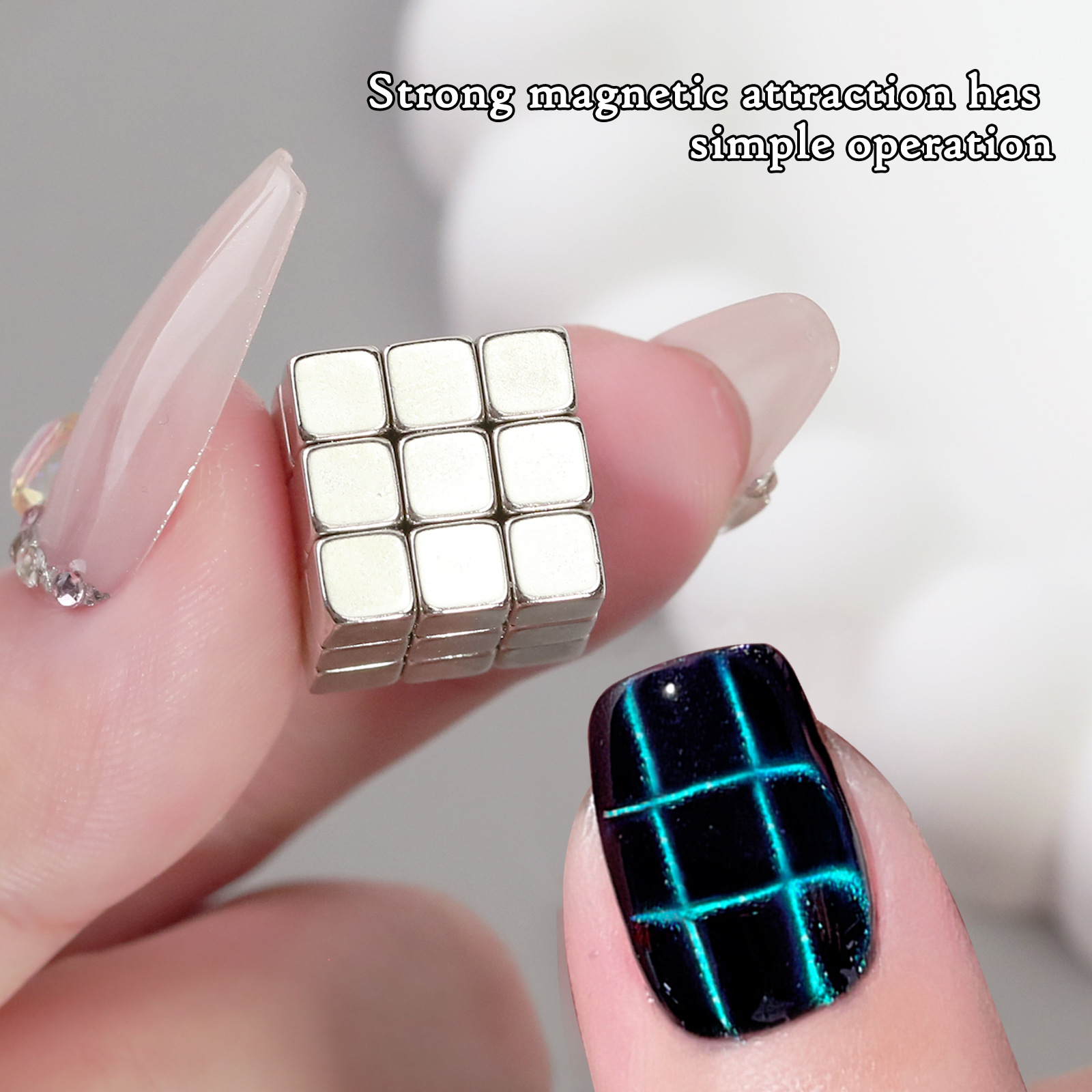 Rubiks Cube Nail Magnet Tools - Pick up Nails Fashionably