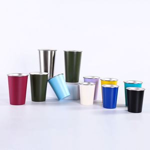 Custom Logo 304 Stainless Steel <b>Camping</b> <b>Cup</b> Portable Metal Beer Pint Tumbler Shatterproof Outdoor Travel Coffee Mugs - Product Image 2