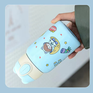 Stainless Steel Kids Water Bottle Sports Vacuum Insulated Bottles <b>Double</b> <b>Wall</b> Insulation Kids Water Bottle With Straw Strap - Product Image 6