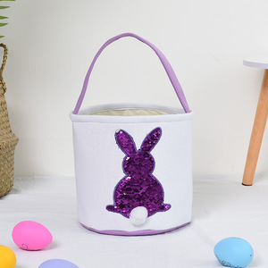 Decoraciones de Pascua Cesta de regalo Iluminado LED Bolsa de conejito de Pascua Luz Oreja de conejo Lentejuelas Cubo de Pascua para niños - Product Image 3