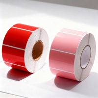 Label Stiker Perekat Kertas Sintetis Warna-warni Tahan Lama 5 Tahun Zexu untuk Printer Godex, Pelabelan Kemasan Luar Ruangan