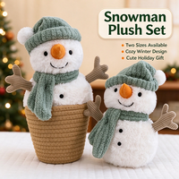 Bestseller Schneemann-Plüschtier mit Karotten-Nase, Mütze & Schal für Weihnachtsdekoration und Geschenk