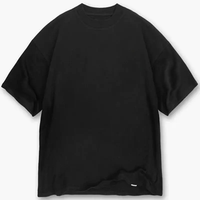 T-shirt Homme Grande Taille Personnalisé OEM 100% Coton Luxe Uni Épaules Tombantes Coupe Oversize Épaisse pour Hommes