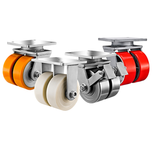 Rodízios Industriais Pesados de 4, 5, 6, 8, 10, 12 Polegadas, Rodas Duplas de PU/Nylon/Aço Sólido para Carrinho - Product Image 1