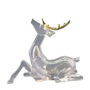 Kerajinan rusa dan rusa Elk akrilik untuk dekorasi rumah ornamen elegan untuk meningkatkan ruang tamu Anda