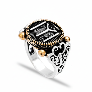 Signet Authentic Style Ottoman Design <b>Men</b> <b>Ring</b> Handmade Turkish Wholesale Rhodium Plated 925 Sterling <b>Silver</b> Wedding Jewelry - Product Image 2