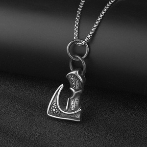 Nordic Hammer Norse Jewelry Necklace Amulet Pendant With <b>Chain</b> Crow Necklace for Men Stainless Steel Jewelry Gifts - Product Image 2