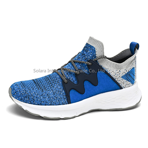 Chaussures de sport basses décontractées pour hommes en maille, style rétro européen, respirantes, imperméables, tendance mode, tissées, à semelle épaisse - Product Image 3
