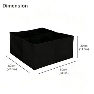 Sac de culture rectangulaire en feutre respirant et réutilisable, robuste, de 10, 20, 30 gallons, pour tomates et jardins surélevés - Product Image 6