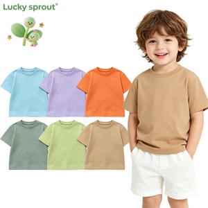 Entrega Rápida Camisetas Blancas Lisas 100% Algodón Orgánico de Corte Holgado y <span class=keywords><strong>Manga</strong></span> <span class=keywords><strong>Corta</strong></span> para Bebé - Product Image 1