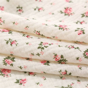 Tela de Muselina de Doble Gasa 100% Algodón con Estampado Floral Personalizado y Estampado de Dibujos Animados para Pijamas y Mantas de Bebé - Product Image 3