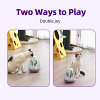 Jouet électronique DELE pour chats, cage de chasteté amusante avec plume longue, petit jouet en peluche oiseau canari, boîte de jeu emballée