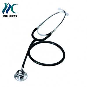 Melhor qualidade luxo cabeça dupla amplificada cardiac preto grande transporte estetoscópio duro - Product Image 2