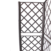 Jardinière verticale en rotin pour jardin d'intérieur, bac surélevé en plastique d'angle pour la plantation de légumes et de fleurs