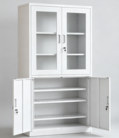 Armoire de classement moderne en acier inoxydable pour bureau à domicile et atelier, unité de rangement métallique verrouillable H1800W900D400mm