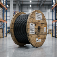 Cable Óptico ASU para Exteriores, Precio de Fábrica, G652D Monomodo FTTH, 2-48 Hilos, Cubierta de PVC LSZH, 3km/Rollo, Red Inalámbrica LAN GYXTW