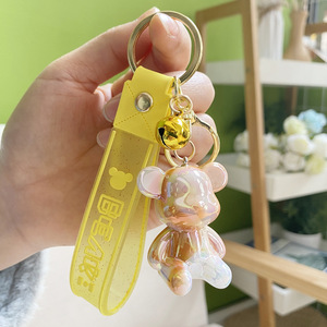 New Arrival Creative Cool Acrylic Cartoon Bear Car <b>Keyring</b> for <b>Women</b> Charm Bag Pendant Kids Gift Acrylic Keychain - Product Image 4