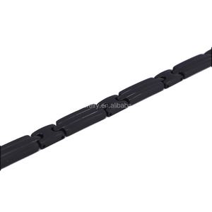 Bracelet magnétique en titane pour hommes, Design de couleur noire, soulagement de la douleur pour l'arthrite <span class=keywords><strong>et</strong></span> le Tunnel carpe, Bracelet de thérapie - Product Image 3