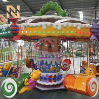 Manège Nova Rides FY-S9 : Chaise Volante Électrique pour Enfants, 12 Places, Thème Dessin Animé, pour Parc d'Attractions