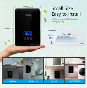 Mini calentador de agua eléctrico sin tanque instantáneo inteligente de 5500W, 220V, Control remoto en inglés, uso doméstico con carcasa de plástico - Product Image 6