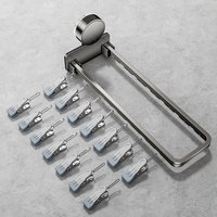 Support mural coupe-vent flexible pour vêtements, cintre de séchage avec clips pour sous-vêtements et chaussettes, organisateur pour salle de bain