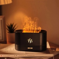 Top vente 180ml diffuseur d'huile essentielle humidificateur d'arôme avec effet de flamme de feu 7 couleurs pour bureau à domicile