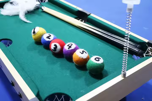 Nuevo alimentador interactivo para mascotas, mesa de juego, bola peluda, rascador para gatos con Snooker y características de billar, juguete para gatos - Product Image 6